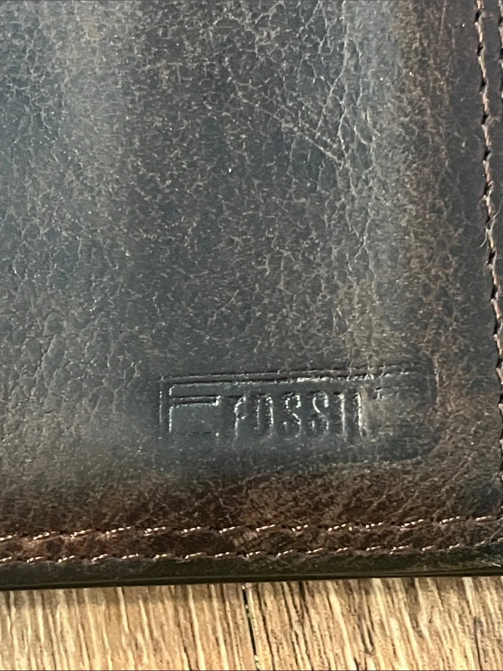 Fossil Dark Brown Trifold Leather Men's Wallet